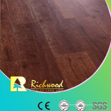 8.3mm E1 HDF en relieve de teca con ranura en V acanalada suelo laminado